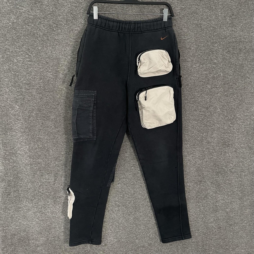 Travis Scott x Nike NRG AG Utility Sweatpants Mens Small Black Cargo CU0462-010